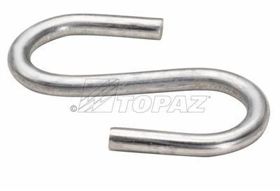 Topaz 300A - 12 Gauge Zinc Plated Steel S Hooks - (100 Pack