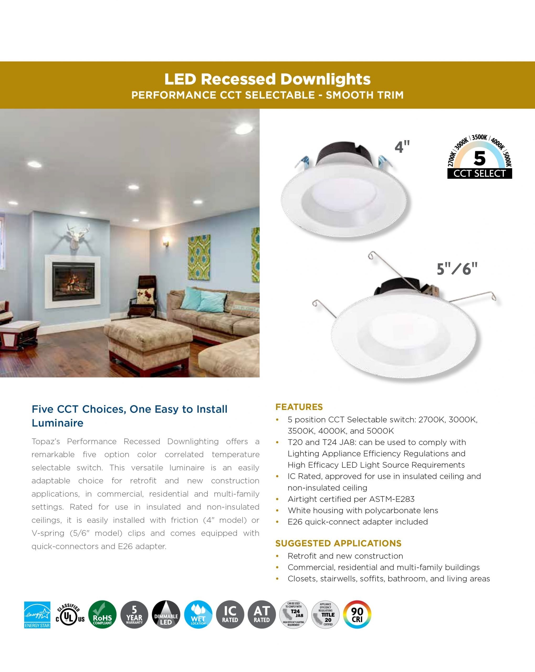 Topaz led recessed lighting deals